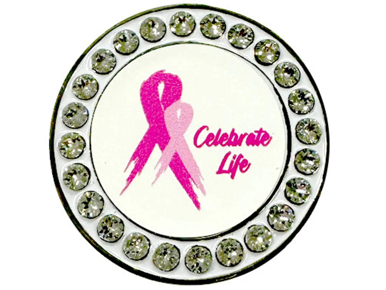 Navika Swarovski Crystal Pink Ribbon Marker