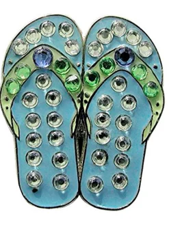 Navika Swarovski Crystal Flipflop Blue Marker