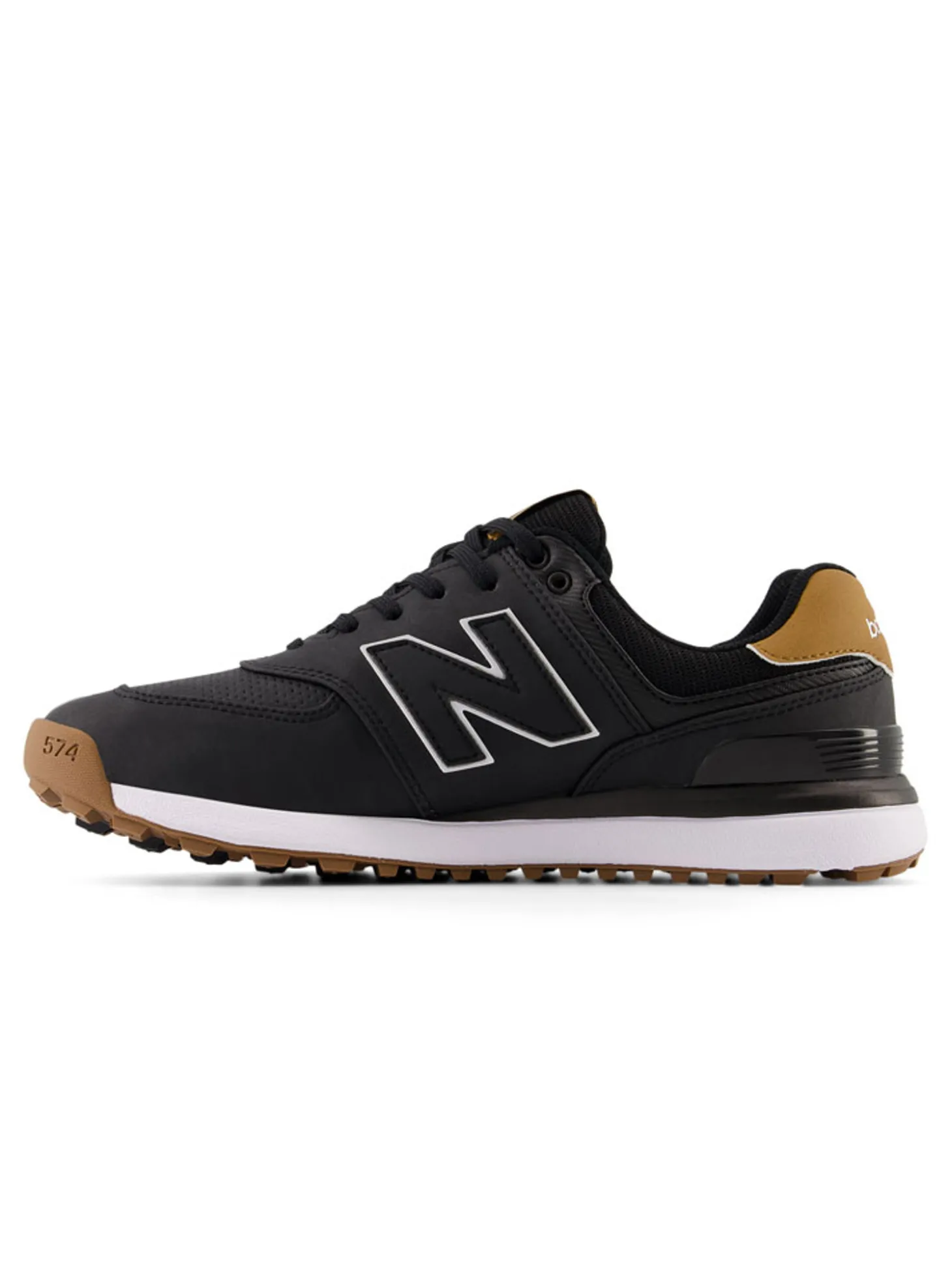 New Balance 574 Greens v2 Golf Shoes - Black/Gum