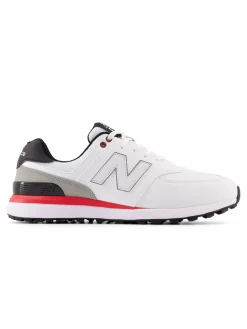 New Balance 574 Greens v2 Golf Shoes - White/Red/Black