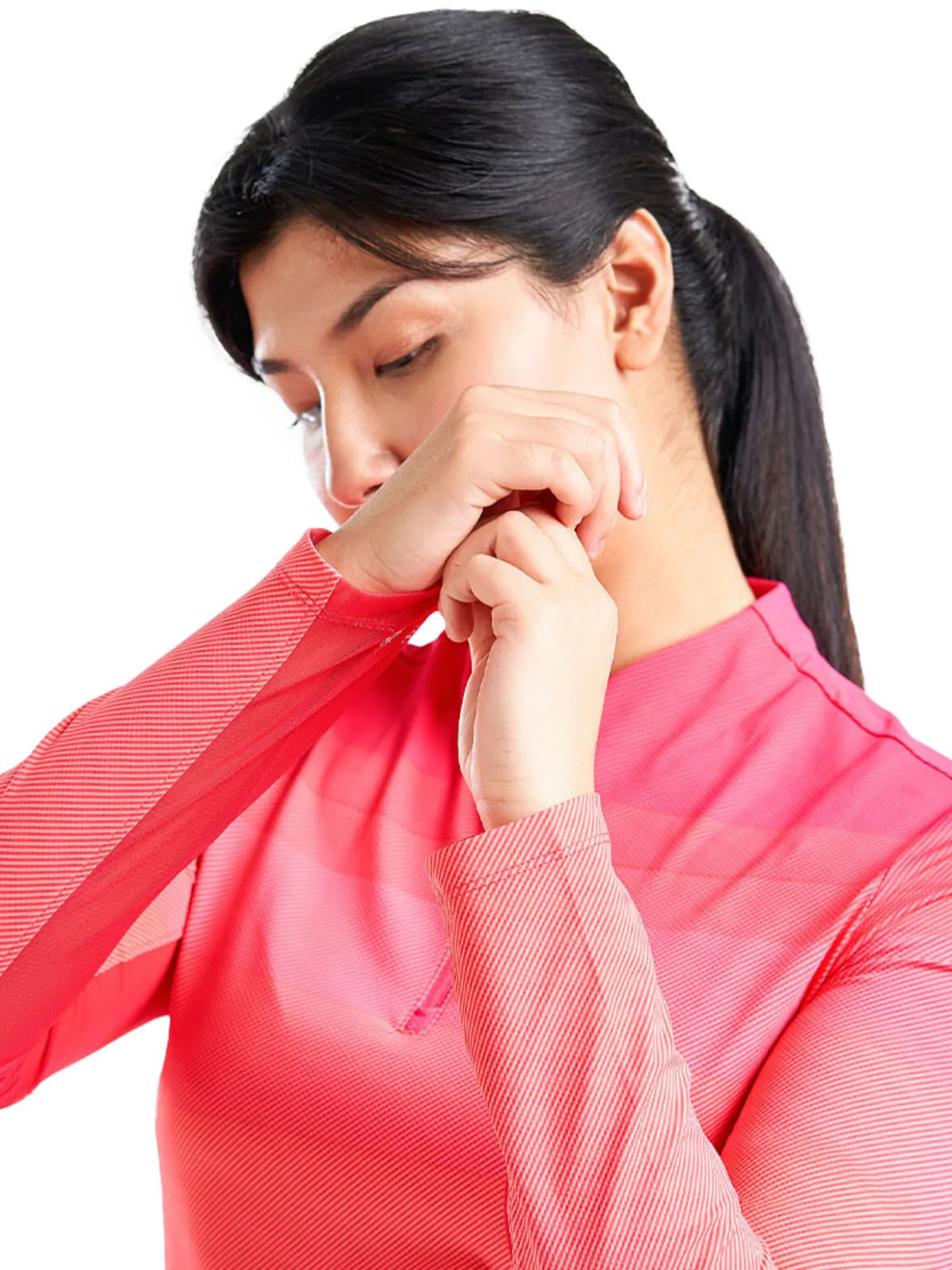 Nivo Women's Lolita Long Sleeve Livcool Mock - Cherry