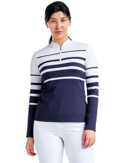 Nivo Women's Lolita Long Sleeve Livcool Mock - White/Navy