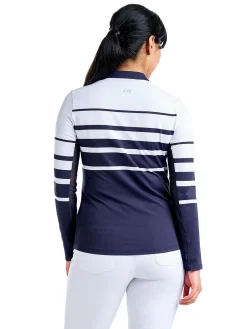 Nivo Women's Lolita Long Sleeve Livcool Mock - White/Navy