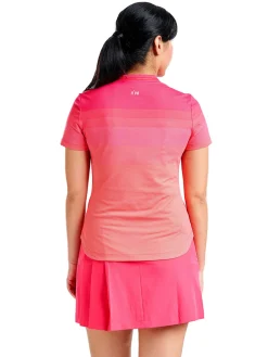 Nivo Women's Lynda Short Sleeve Mock - Cherry