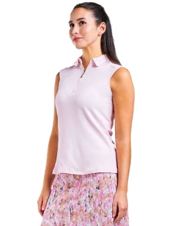 Nivo Women's Nikki II Sleeveless Polo - Pink Sugar
