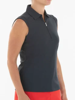 Nivo Women's Nikki Sleeveless Polo - Black