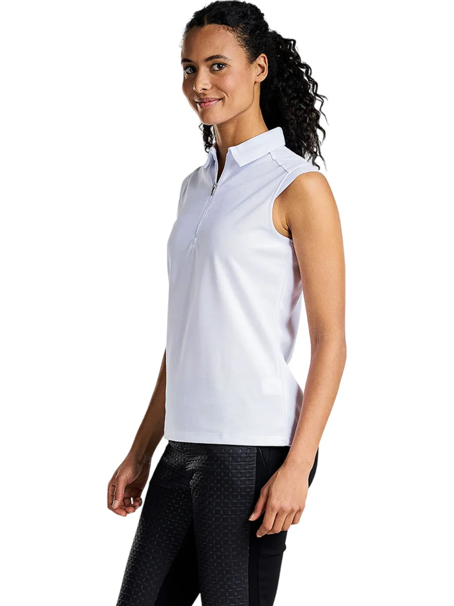 Nivo Women's Nikki Sleeveless Polo - White