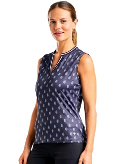 Nivo Women's Vivian Sleeveless Mock - Navy