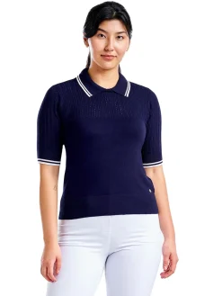 Nivo Women's VY Light Sweater Polo - Navy