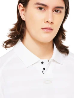 Oakley C1 Wave Length Stripe Polo - White