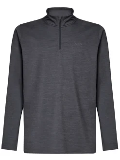 Oakley Gravity Range Quarter Zip Midlayer - Blackout Heather