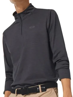 Oakley Gravity Range Quarter Zip Midlayer - Blackout Heather