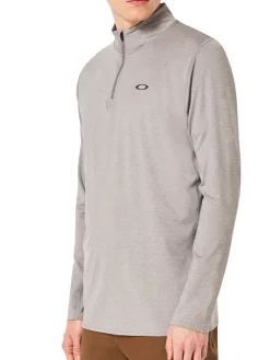 Oakley Gravity Range Quarter Zip Midlayer - Steel Grey Heather