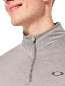 Oakley Gravity Range Quarter Zip Midlayer - Steel Grey Heather