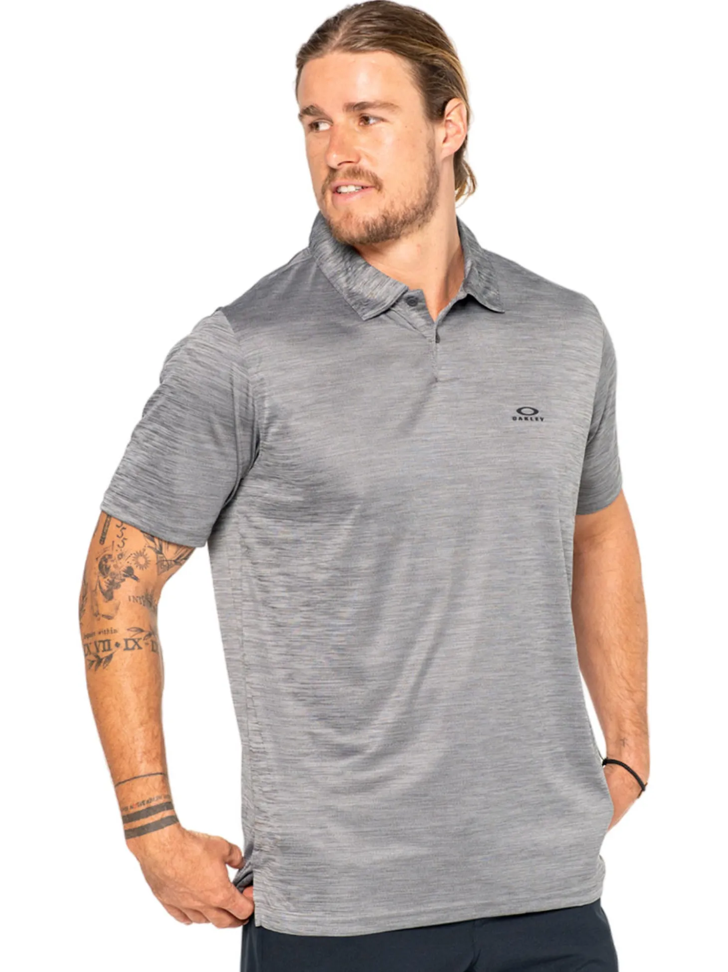 Oakley Hydrolix Galaxy Polo - New Granite Heather