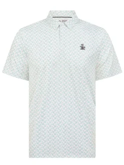 Original Penguin All Over Lifesaver Print Polo - Bright White