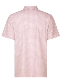 Original Penguin All Over Lifesaver Print Polo - Charm Pink
