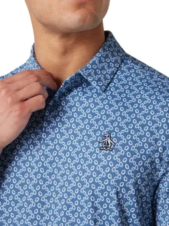 Original Penguin All Over Lifesaver Print Polo - Quiet Harbour