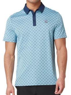 Original Penguin Bohemian Jacquard Block Polo - Black Iris