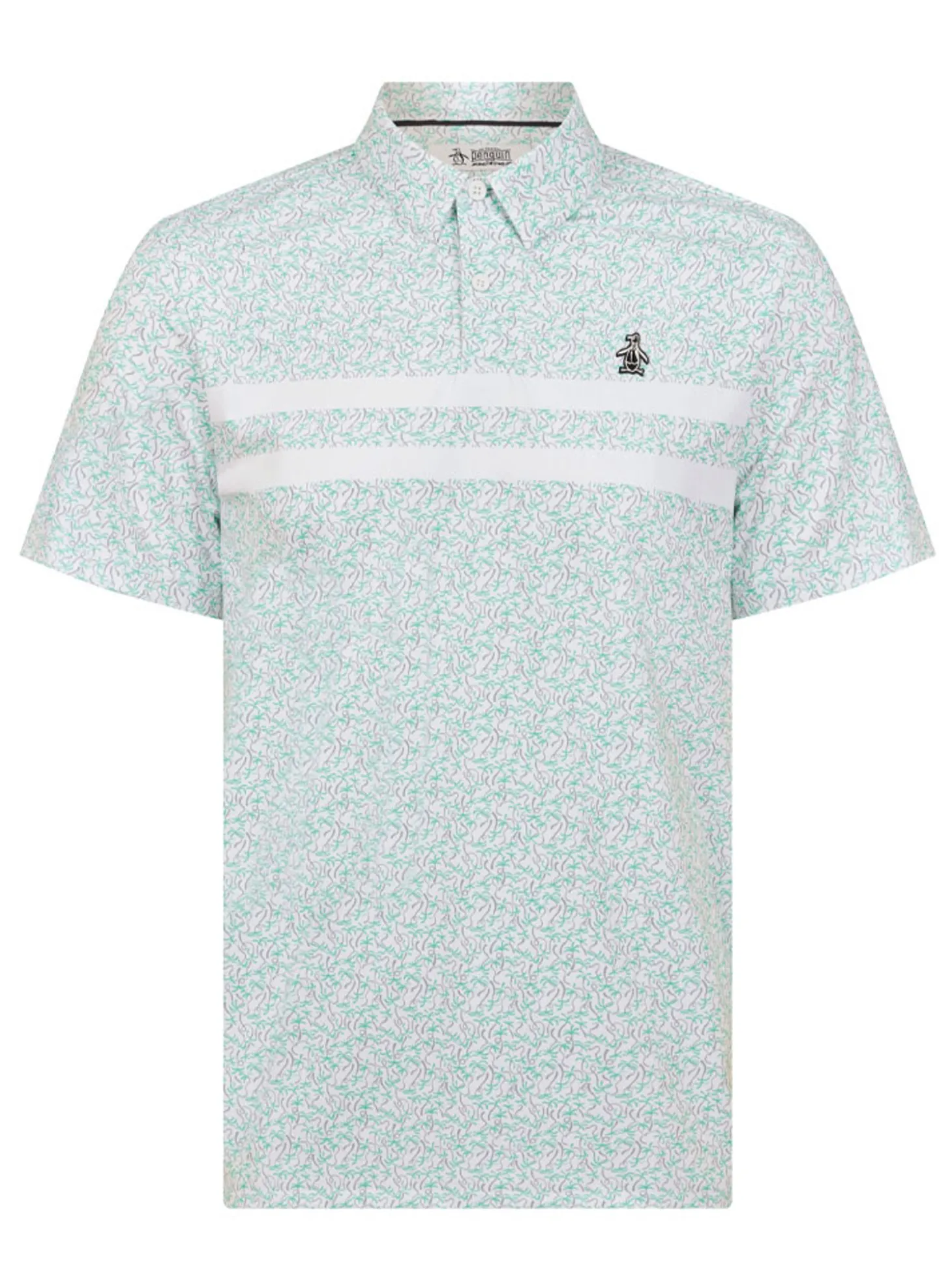 Original Penguin Engineered Novelty Stripe Polo - Bright White