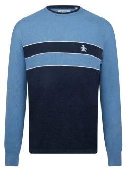 Original Penguin Heritage Mixed Media Sweater - Quiet Harbour