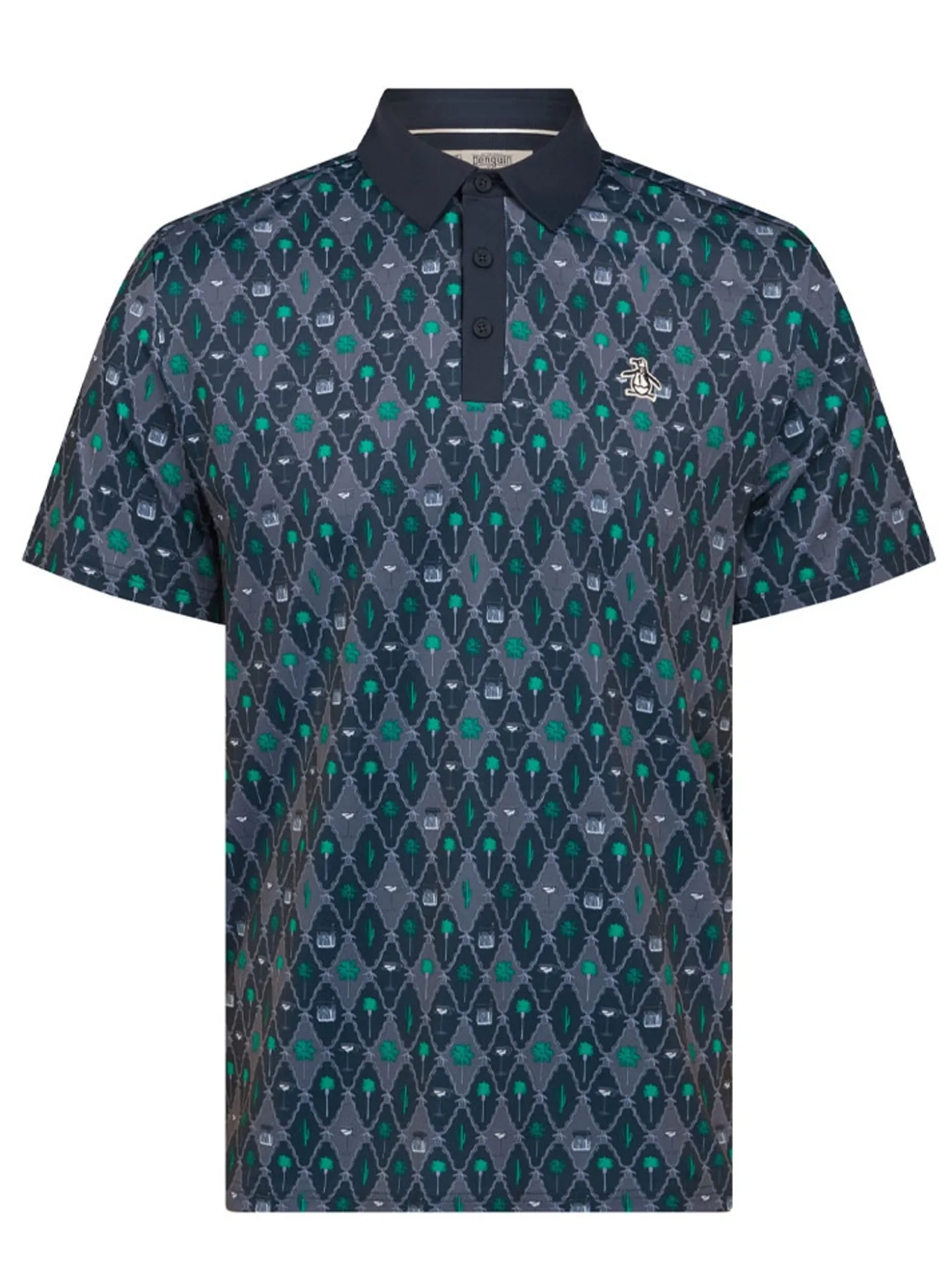 Original Penguin Lattice Cocktail Earl Polo - Black Iris