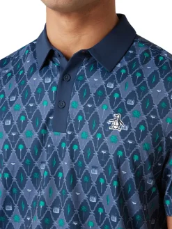 Original Penguin Lattice Cocktail Earl Polo - Black Iris