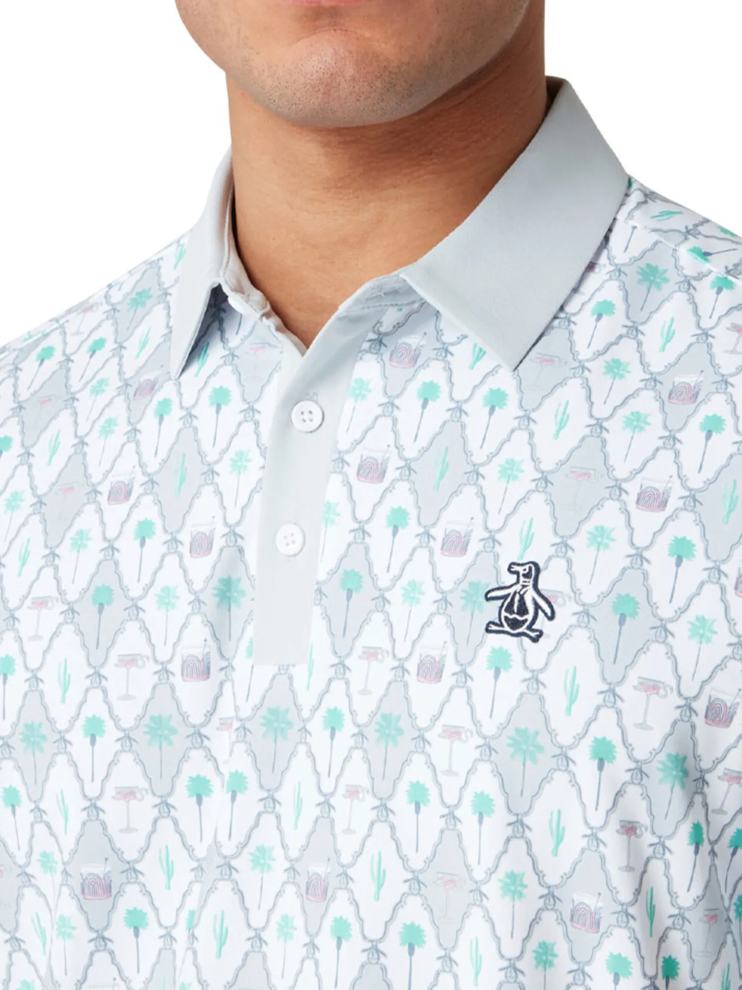 Original Penguin Lattice Cocktail Earl Polo - Bright White