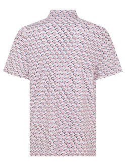 Original Penguin Layered Umbrella Print Polo - Murex Shell