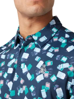 Original Penguin Pete's Travel Tags Caddy Polo - Black Iris