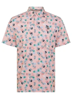 Original Penguin Pete's Travel Tags Caddy Polo - Charm Pink