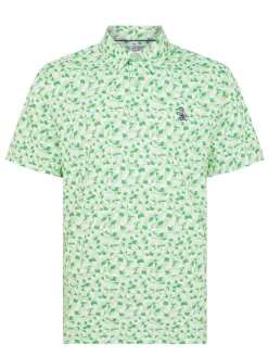 Original Penguin Underwater Mosaic Geo Polo - Spruce Stone