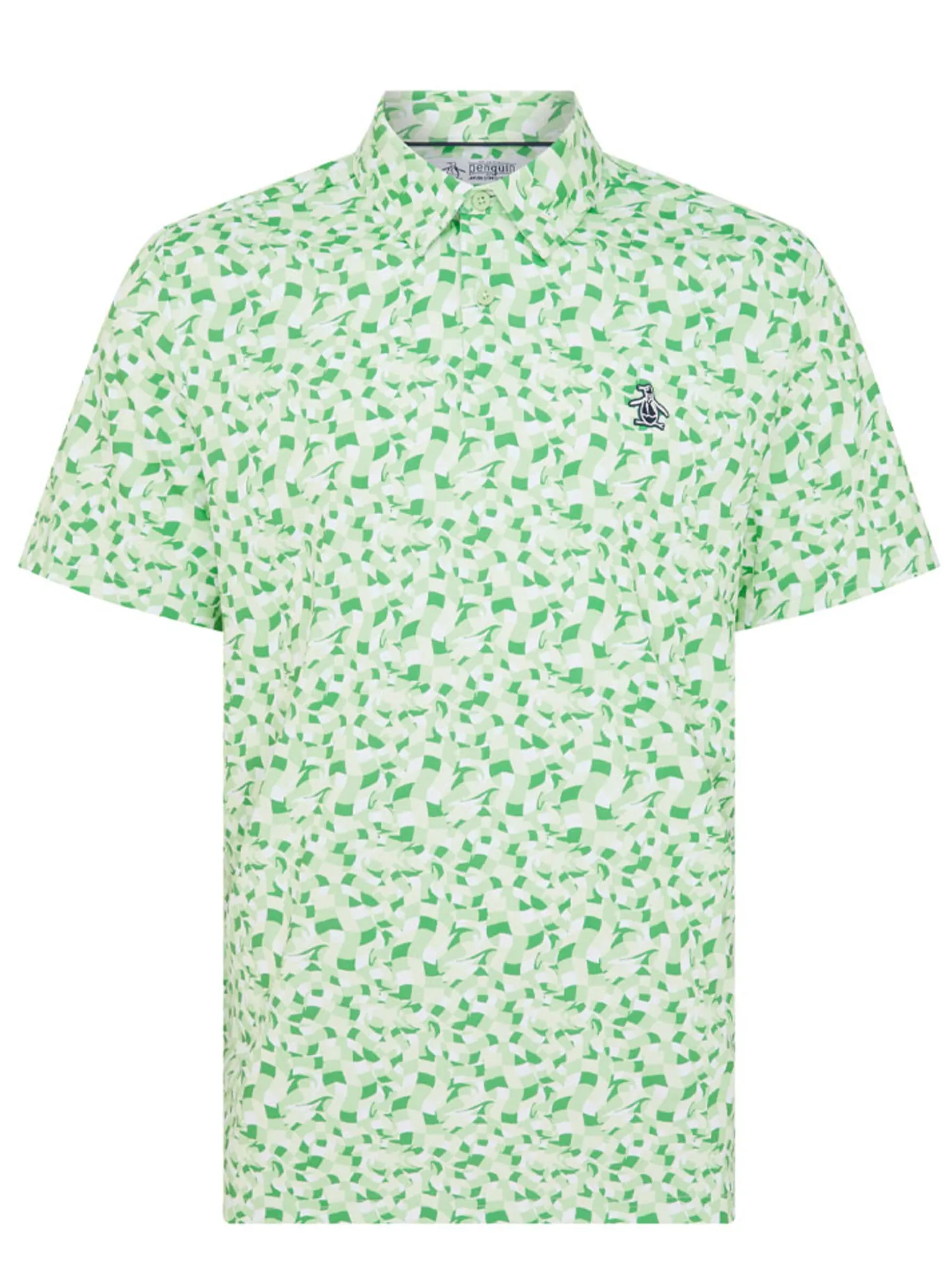 Original Penguin Underwater Mosaic Geo Polo - Spruce Stone