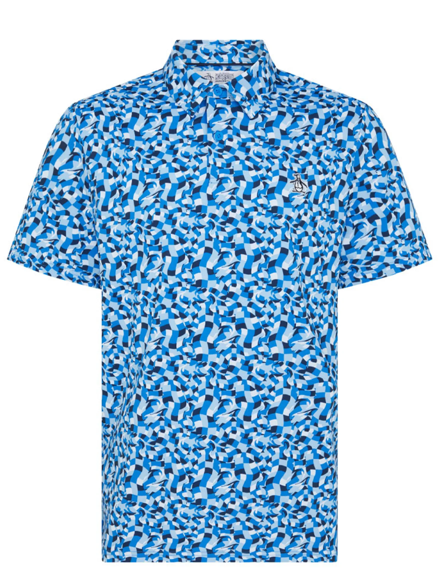 Original Penguin Underwater Mosaic Geo Polo - French Blue