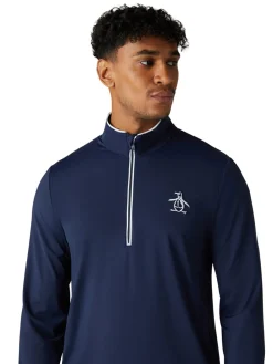 Original Penguin 1/4-Zip Technical Earl - Black Iris