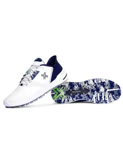 Payntr Golf X 005 F Golf Shoes - White/Navy/Electric Green