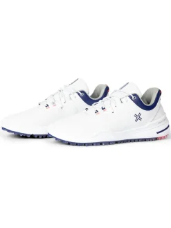 Payntr Golf X 001 F Golf Shoes - White/Electric Red/Navy