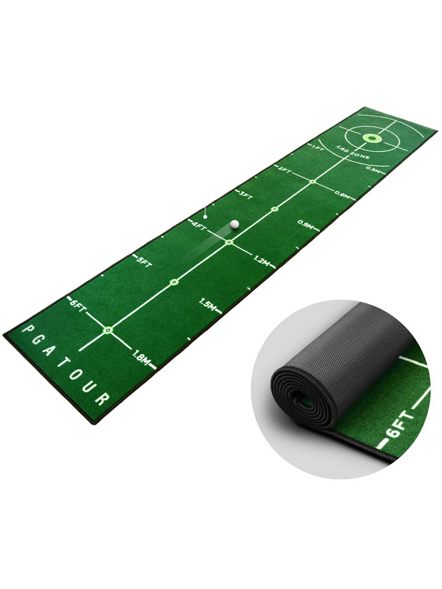 PGA Tour 8ft Putting Mat - Green