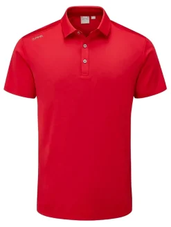 Ping Lindum Tailored Fit Polo - Rich Red
