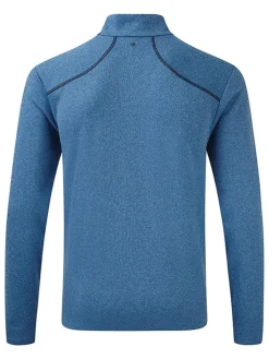 Ping Ramsey 1/2 Zip Ribbed Fleece - Snorkel Blue Marl