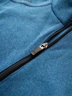 Ping Ramsey 1/2 Zip Ribbed Fleece - Snorkel Blue Marl