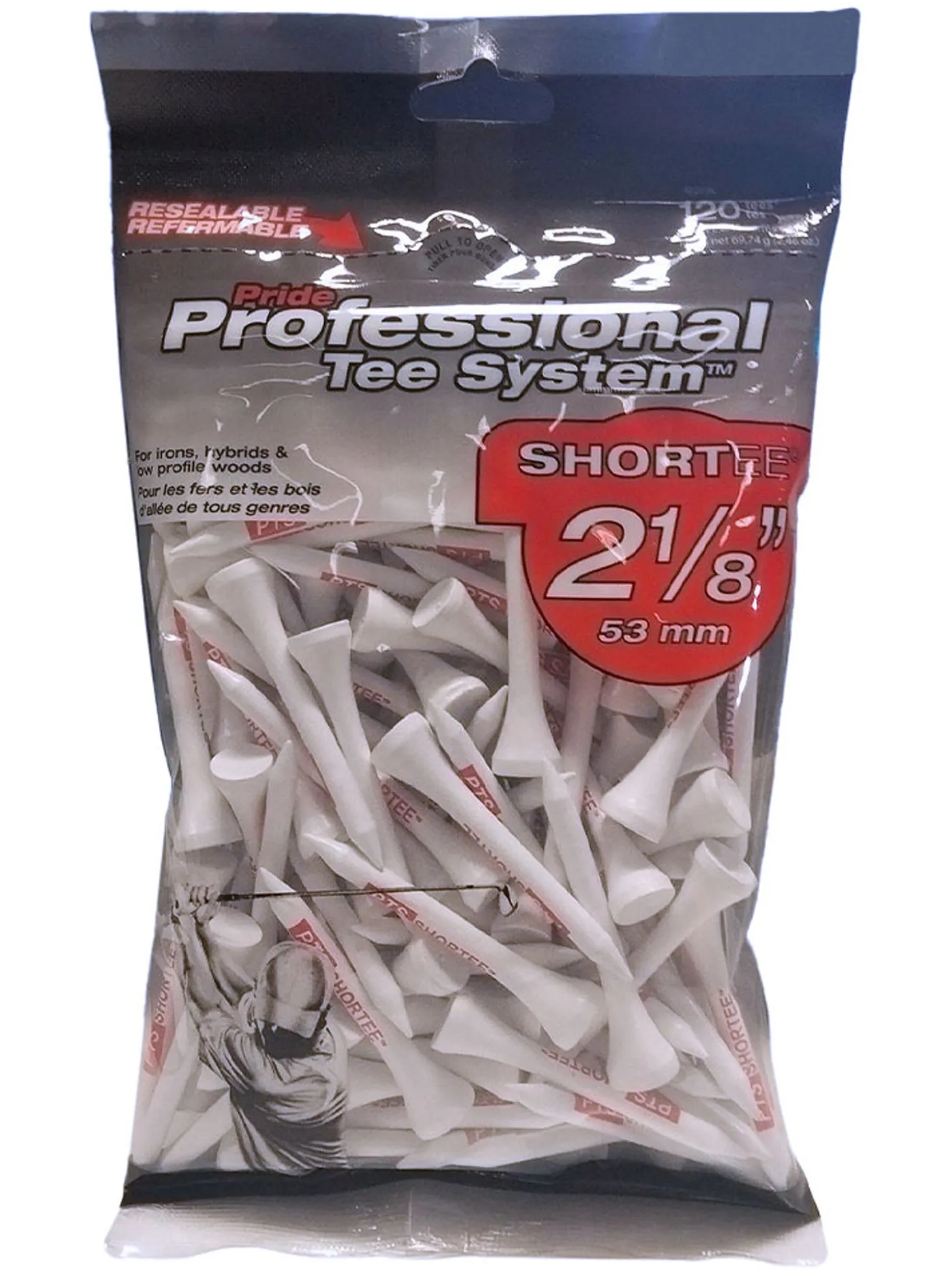 Pride Golf Tee ProLength Tees Red