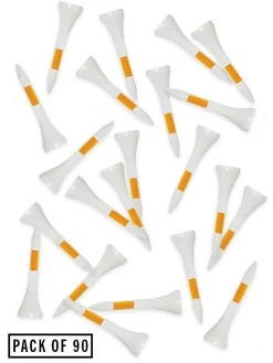 Pride PTS Prolength Golf Tees 90 Pack - Orange