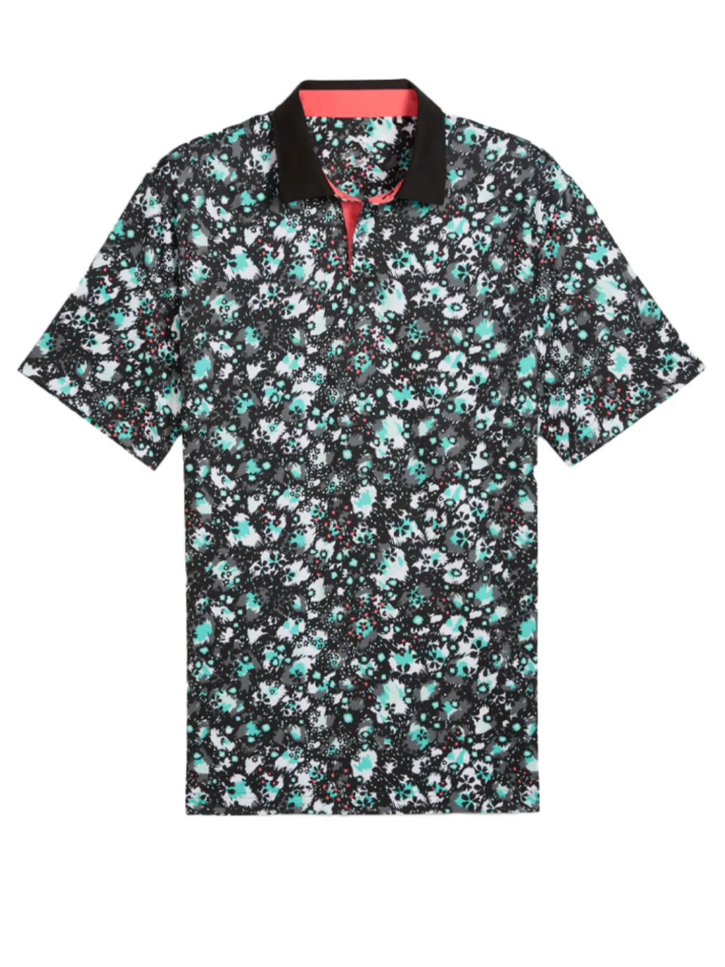 Puma CLOUDSPUN Abstract Camo Polo - Puma Black/Aquatic