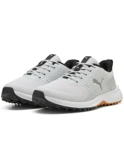 Puma FUSION Grip 6 Golf Shoes - Feather Grey/Puma Black/Gum