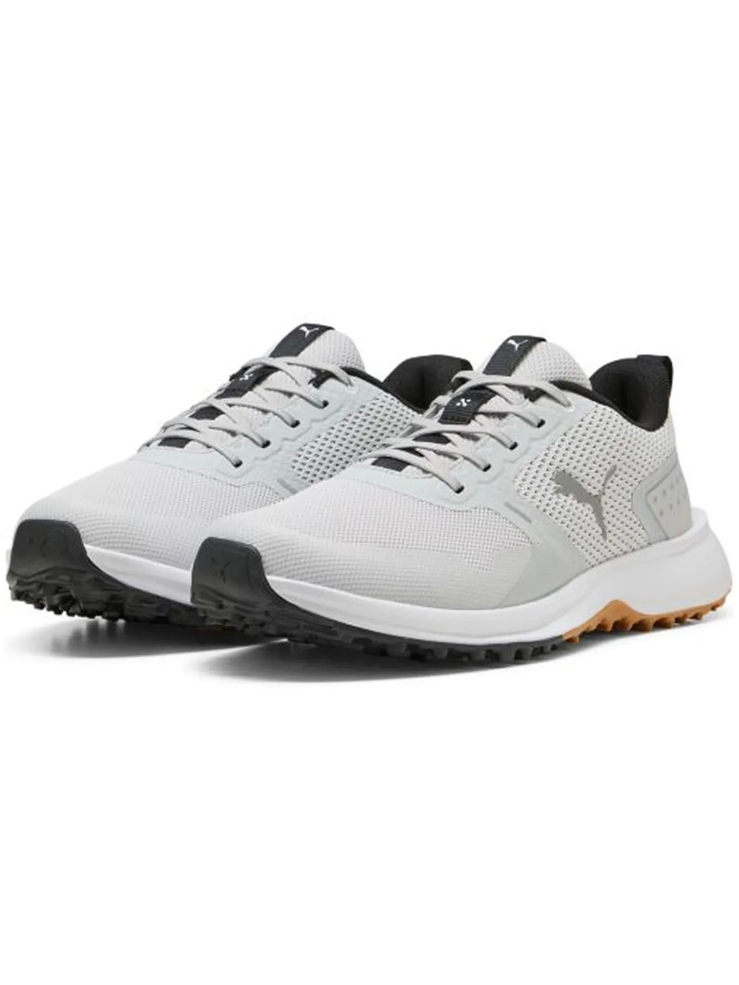 Puma FUSION Grip 6 Golf Shoes - Feather Grey/Puma Black/Gum