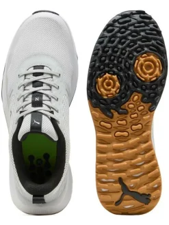 Puma FUSION Grip 6 Golf Shoes - Feather Grey/Puma Black/Gum