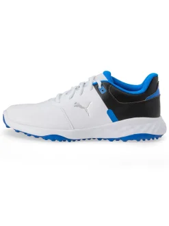 Puma FUSION Smash Wide Golf Shoes - Puma White/Puma Black/Team Royal