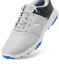 Puma FUSION Smash Wide Golf Shoes - Ash Grey/Puma Black/Team Royal