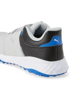 Puma FUSION Smash Wide Golf Shoes - Ash Grey/Puma Black/Team Royal